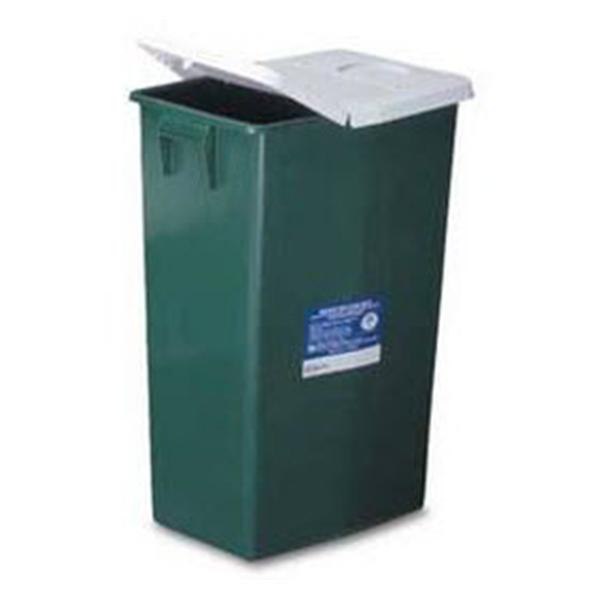 Container Trash EnviroStar Plastic 18gal Lid Green Each